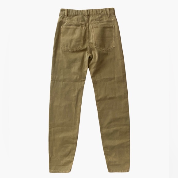 Chloe Stora Remi Paris Beige Tan Denim Pants 34X30 Actual 27X30 Tapered Leg - Picture 2 of 6